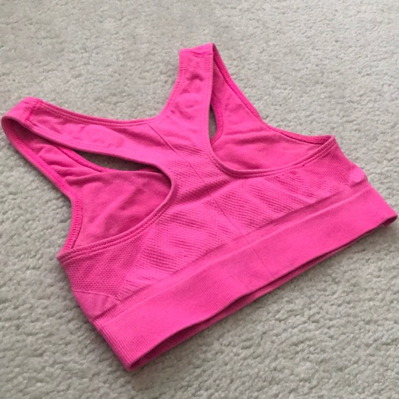 LOT 3 Champion Racerback Seamless Hot Pink/Neon Yellow/Lime Green Sports Bras - Picture 5 of 12